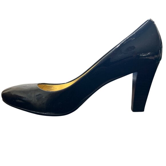 Coach Sheri Black Patent Leather High Heel Pumps Classic Size 8.5 - Picture 5 of 8